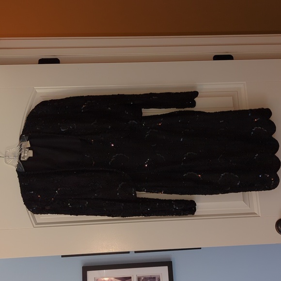 Vintage Stenay Sequined "Little Black Dress" with Cardigan - Picture 14 of 16